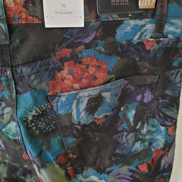 NWT Brax Mary Slim Fit Floral Pants EU36/US 6 - Picture 6 of 11